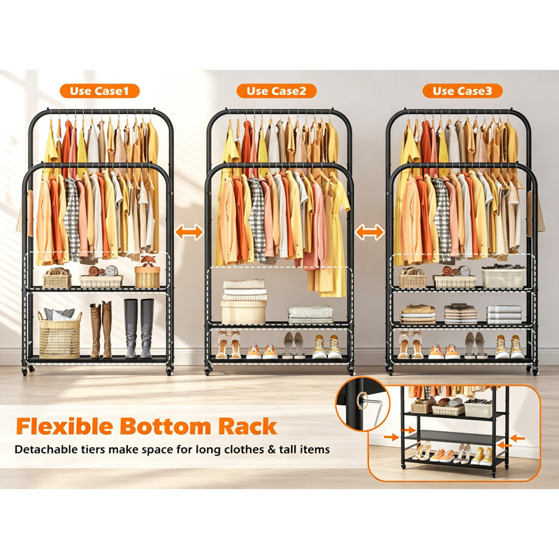 74 cm Clothes Rack, Black