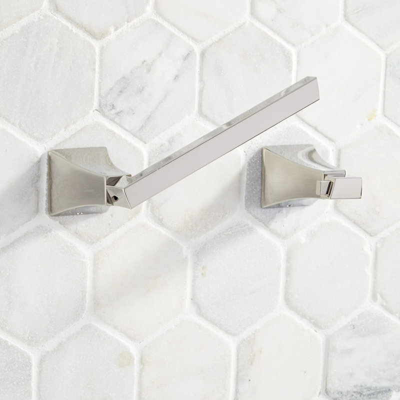 Totten Wall Mount Toilet Paper Holder, Polished Nickel