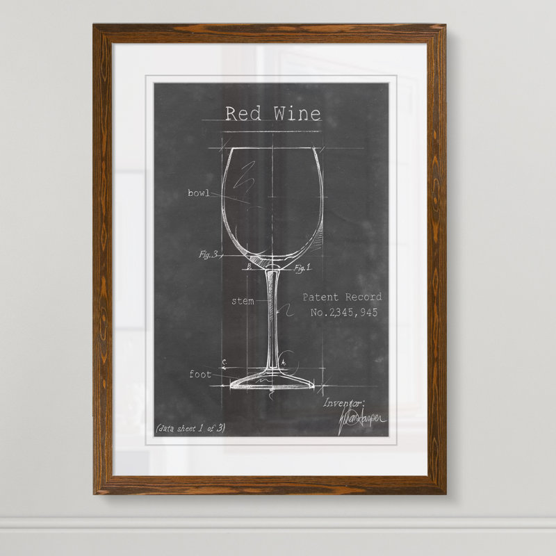 «Barware Blueprint III» par Paul Cezanne - reproduction d'art encadrée, H 30 po x l 22 po x P 1,25 po, Papier encadré érable