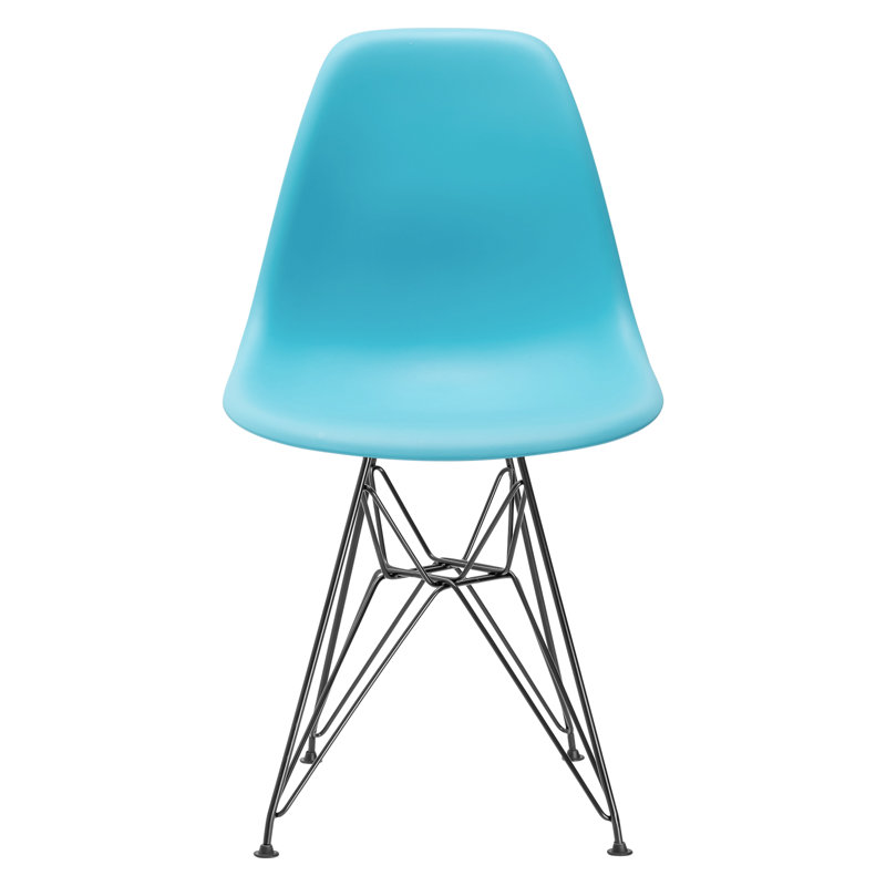 Chaise d’appoint Padget, Aigue-marine, Thermolaqué noir