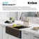 KRAUS Allyn Transitional Bridge Kitchen Faucet with Pull-Down Sprayhead