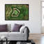 «Green Emerald Abstract Geode Glam», reproduction d'art moderne encadrée pour le bureau-68786448-68786441