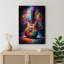Œuvre d'art de style rue de guitare électrique colorée, images de studio de musique moderne, impression sur toile encadrée-126030755-126030761