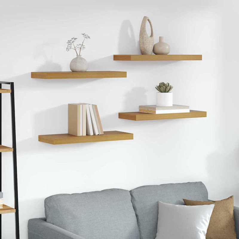 Floating Shelf, Beige, 4cm H x 60cm W x 23cm D