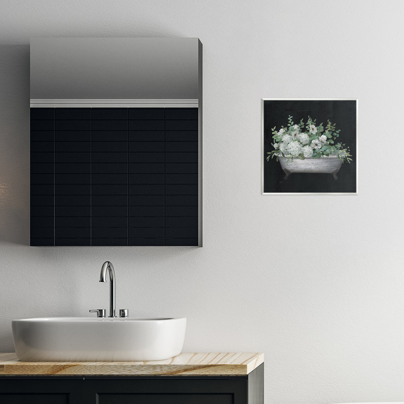 Art floral sur bois, "Floral Bath" par Nan