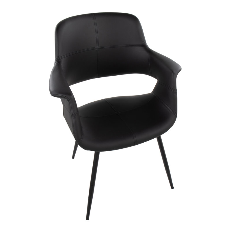 Fauteuil rembourré, Noir, Noir