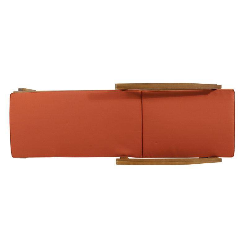Outdoor Patio Chaise Lounge, Natural, Orange