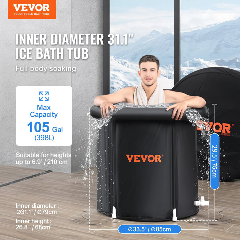 Baignoire gonflable en glace pour baignoire froide
