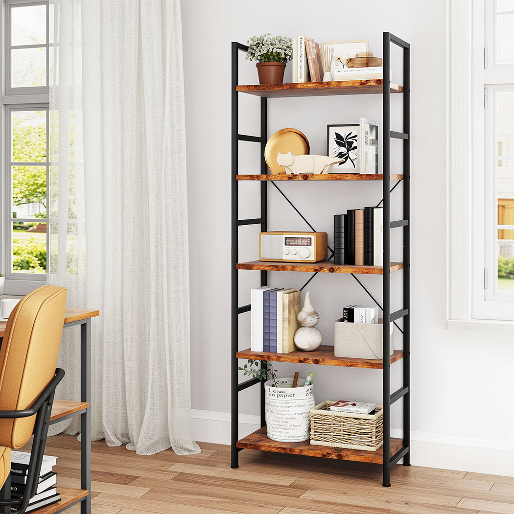 157.5cm H x 60cm W Steel Etagere Bookcase