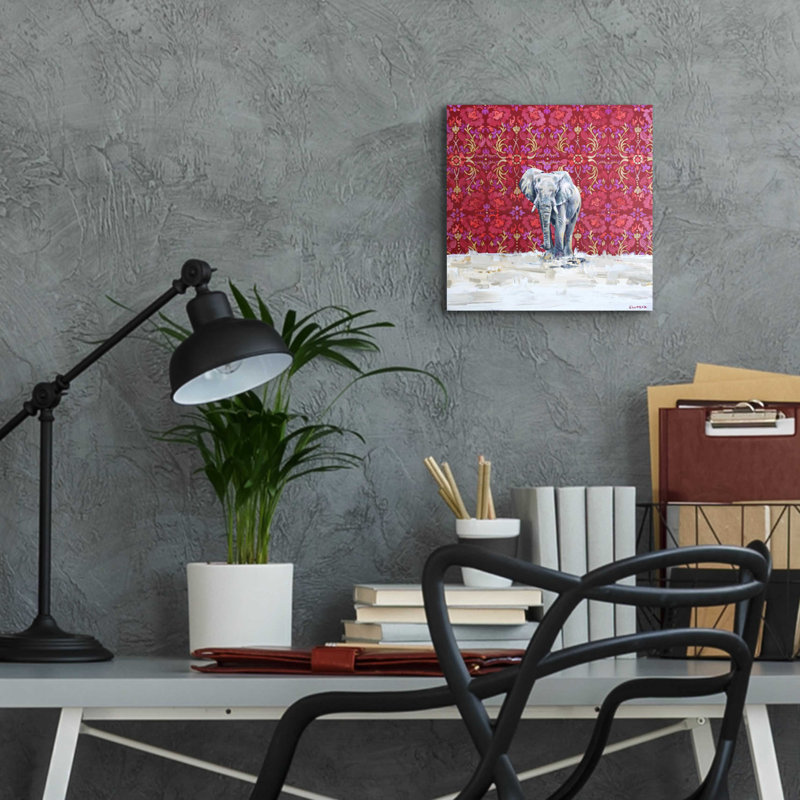 Éléphant par Alana Clumeck - impression sans cadre, L 12 po x H 12 po