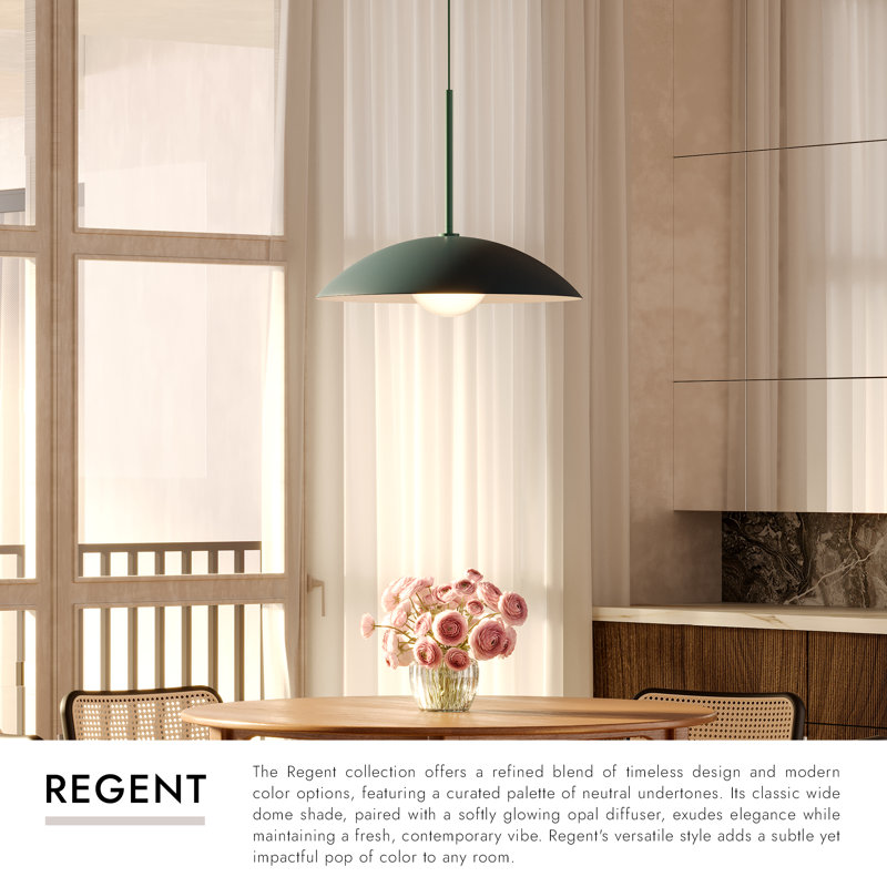 Regent 19-in Black Pendant