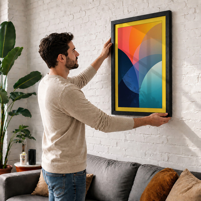 Colour Motion Abstract - Print, Oak, A4 - 29.7 x 21.0 cm