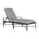 Chaise longue simple inclinable avec coussins 76 po Monaco