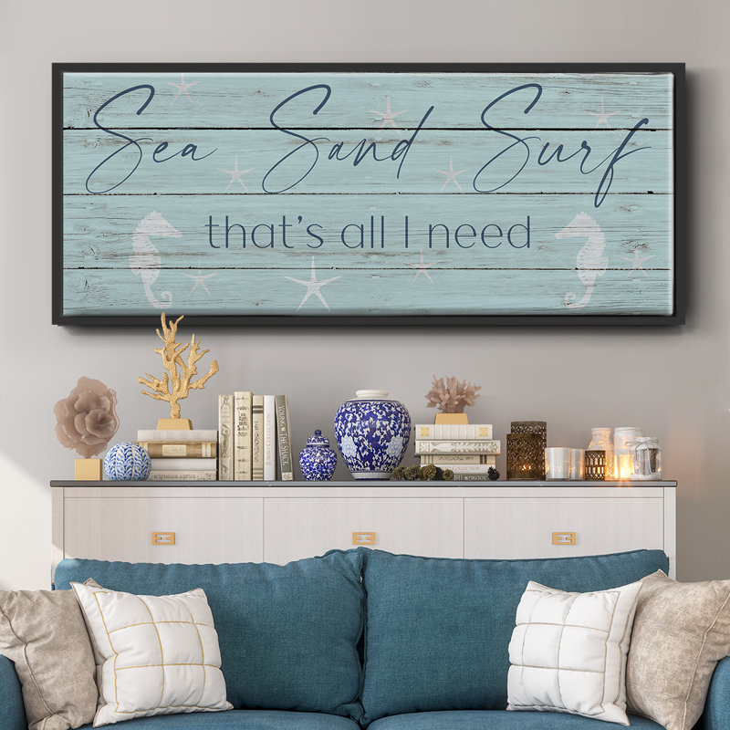 Sea, Sand, Surf - Toile encadrée