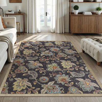 Tapis papillon lavable à la machine Fedirko - un tapis décoratif multifonctionnel adapté au salon et à la chambre