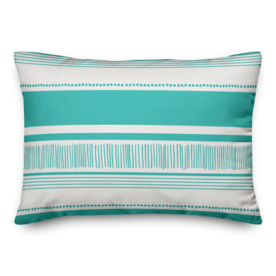 Coussin lombaire d’intérieur/d’extérieur à rayures abstraites abstraites 