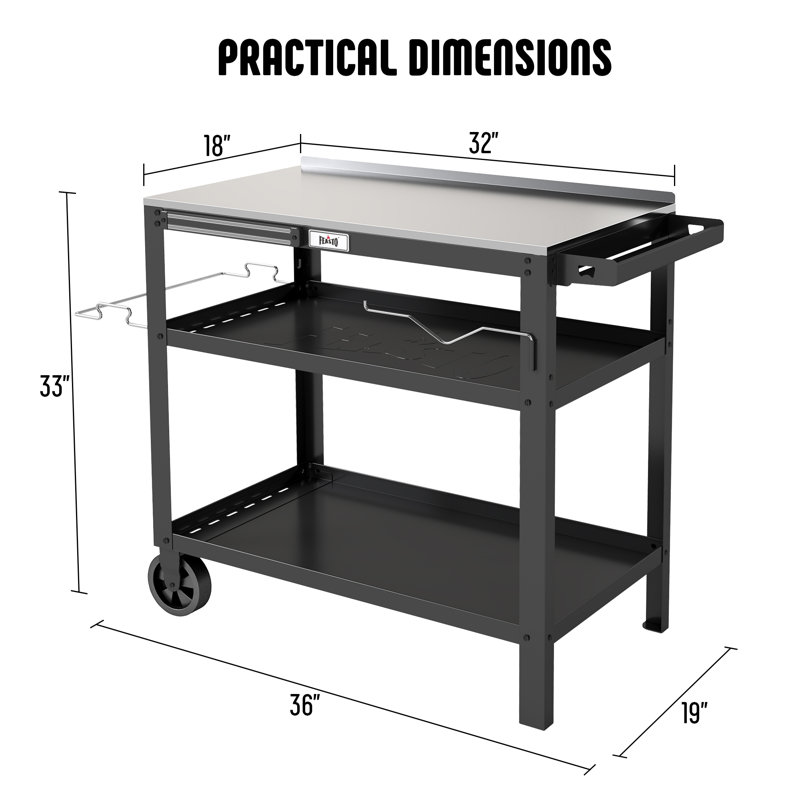 Feasto Charcoal Grill With Grill Cart
