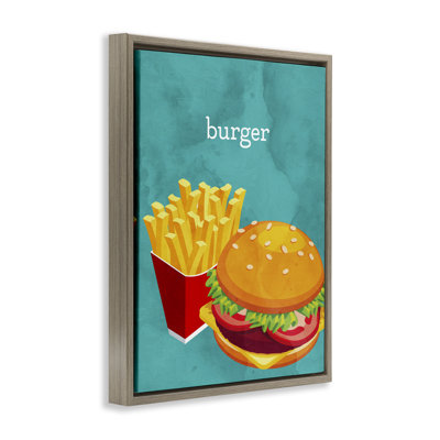 Cadre flottant satisfaisant Burger & Fries, design par Kim Allen