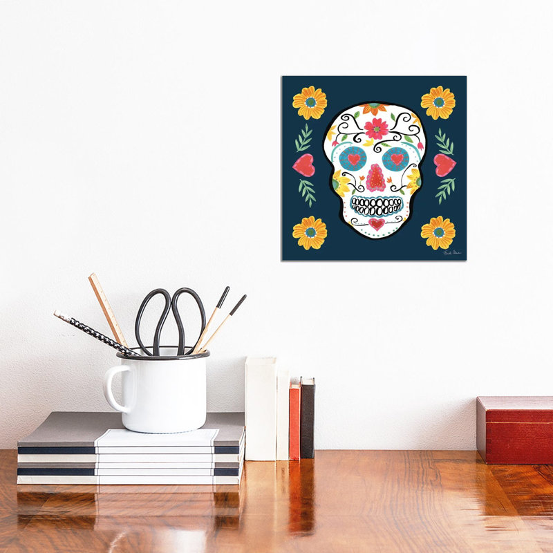 Day Of The Dead IV by Farida Zaman - Wrapped Canvas Painting, 30.48cm H x 30.48cm W x 1.91cm D