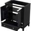 Base de meuble-lavabo noir 30 po, bois massif et armoire avec portes et tiroir, multifonctionnel, tablette réglable, base à assembler requise de 30 po, peint, fonctionnel-121099493