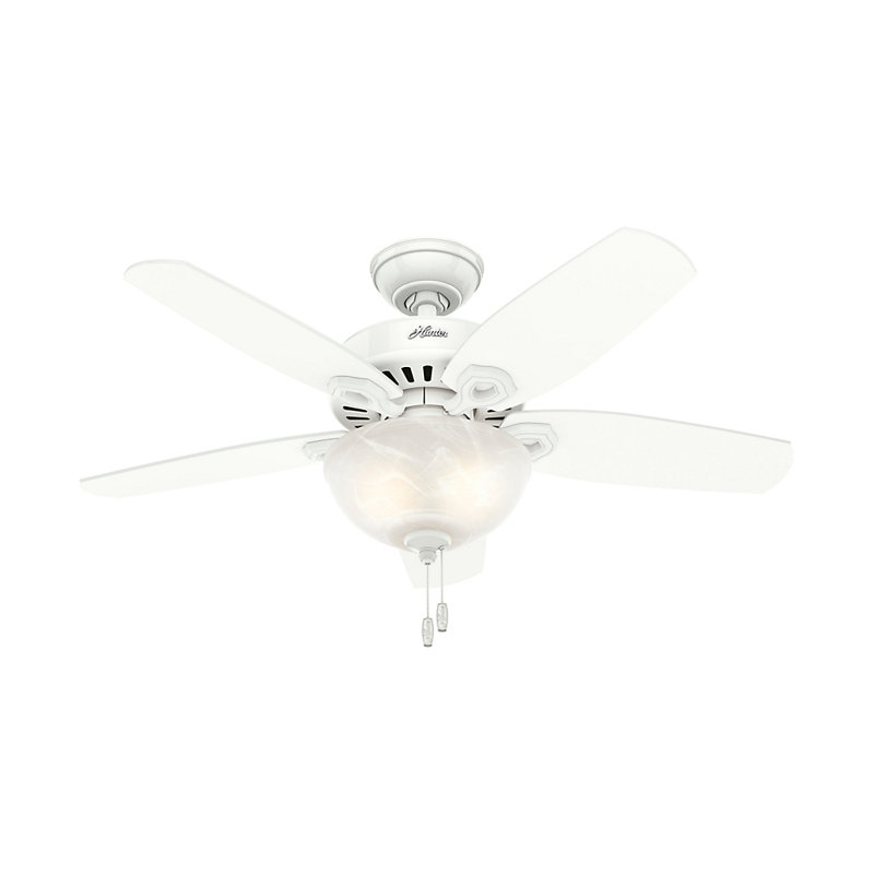 Ventilateur de plafond standard à 5 pales 42 po avec chaîne de traction et ensemble d'éclairage inclus Builder