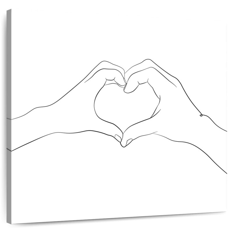 Hardie Hands - I Love You - Carré, H 16 po x l 16 po