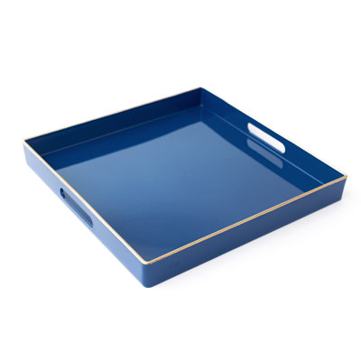 Plateau carré bleu marine