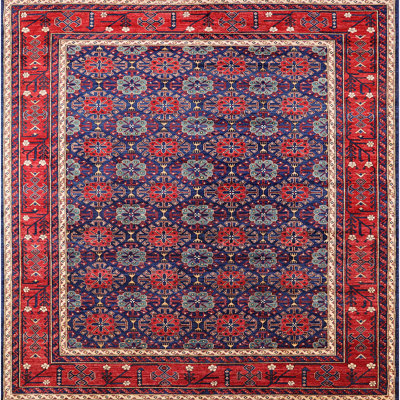 Tapis oriental rouge / bleu Rosier