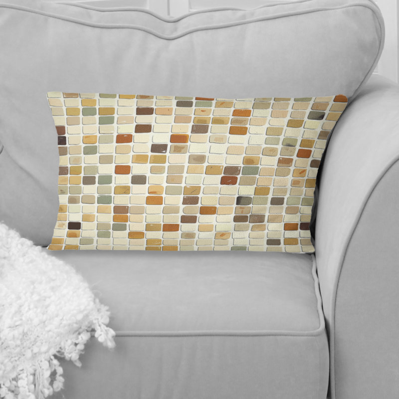 Coussin brun Midcentury Mosaic III - Midcentury