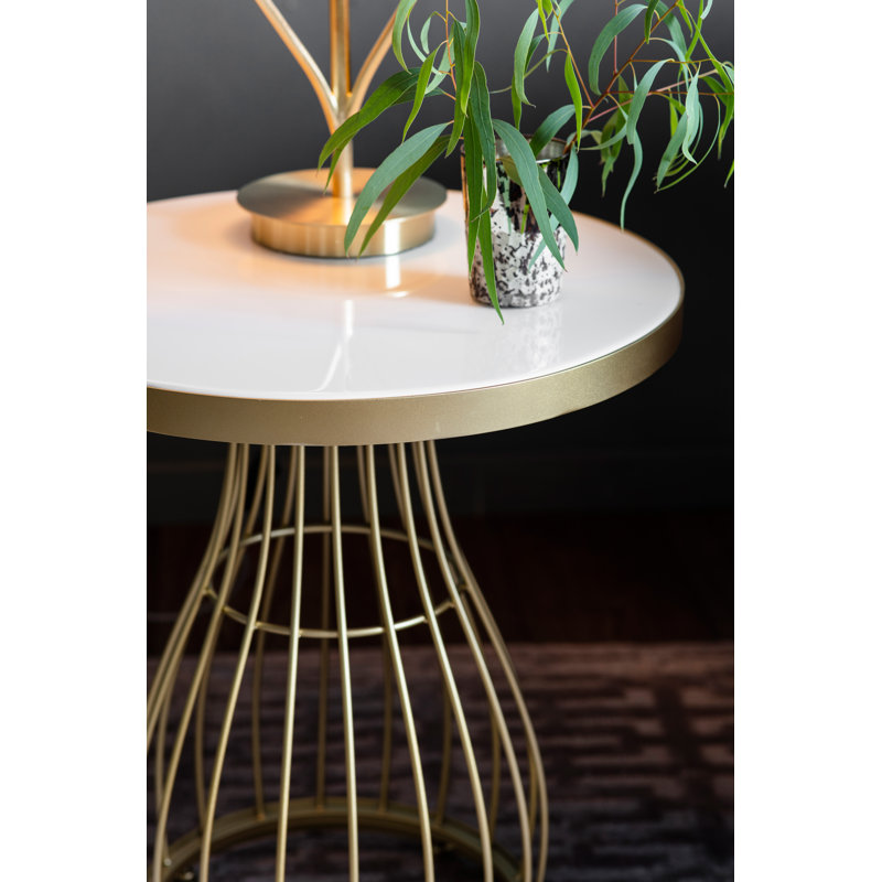 Jorden Frame End Table, Champagne
