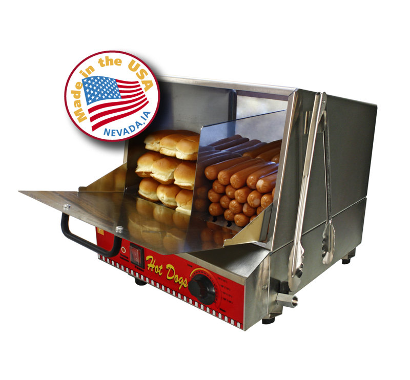 Paragon International Hot Dog Steamer with Lid