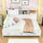 3 Drawers Wooden Daybed with Pushable Shelf, USB & Socket Charging Station-406196094-402812617