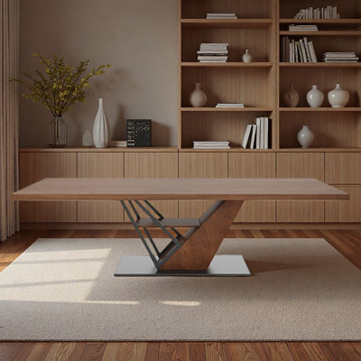 Solid wood desk for home use, rectangular shape
