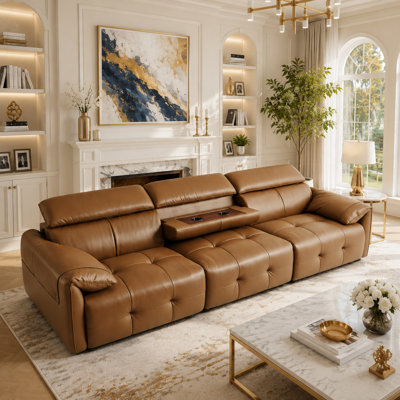 Genuine Leather Luxury 3-seater Sofa