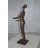 Abstract Of Nude Girl Standing Bronze Statue -  Size: 6"L X 6"W X 24"H.