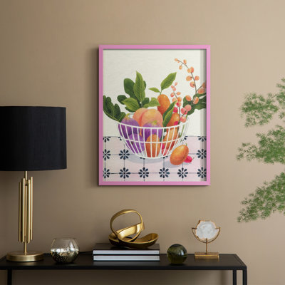 «Bright Fruit II», reproduction encadrée - bois massif