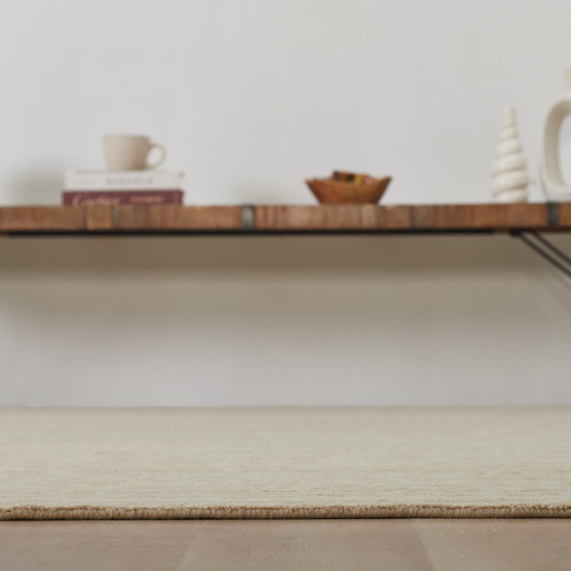 Luxe Wool Area Rug, Tan, Rectangle 7'6" x 9'6"
