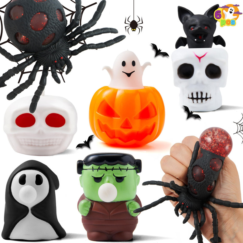 6 jouets spongieux d'Halloween 6 pièces