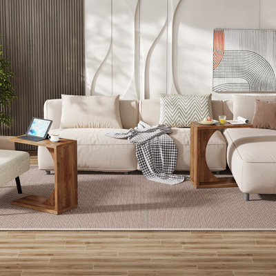 C Shaped End Tables for Couch, Sofa Side Table