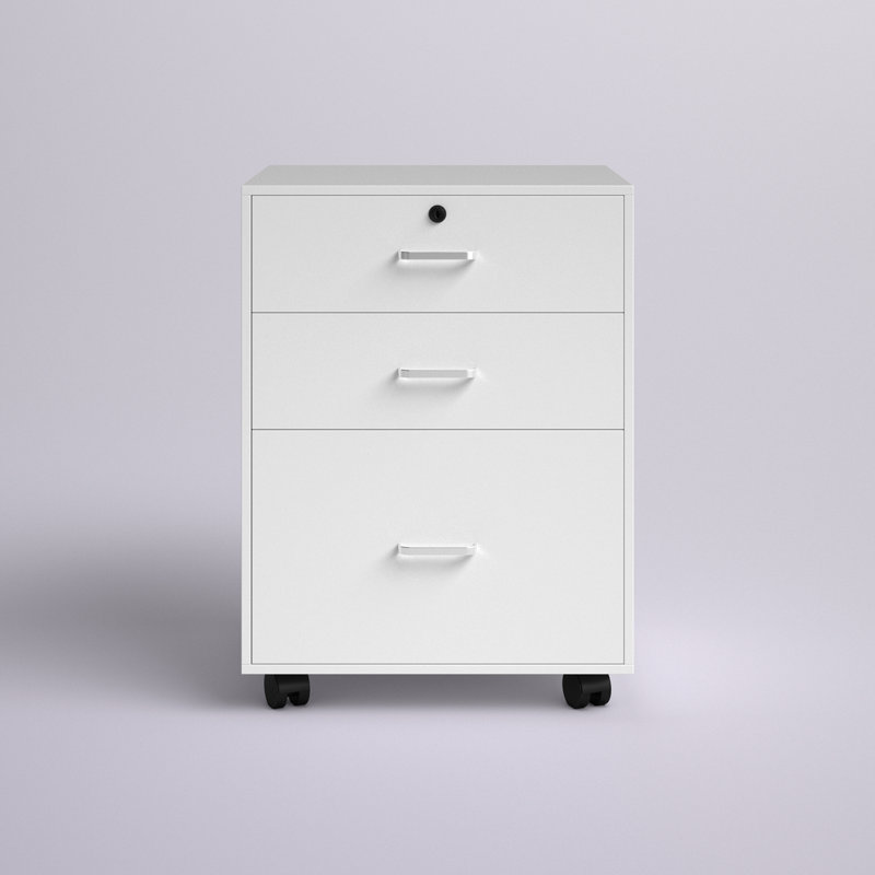 Avalina 18.8'' Wide 3 -Drawer Mobile File Cabinet, White