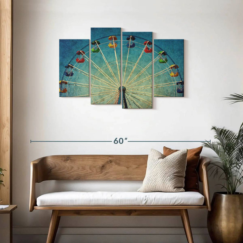 Grande roue de style rétro Kerner, H 27 po x l 43 po
