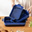 Ensemble de 3 plats à four en céramique bleue à émail réactif, 45 oz/64 oz/92 oz-135092906