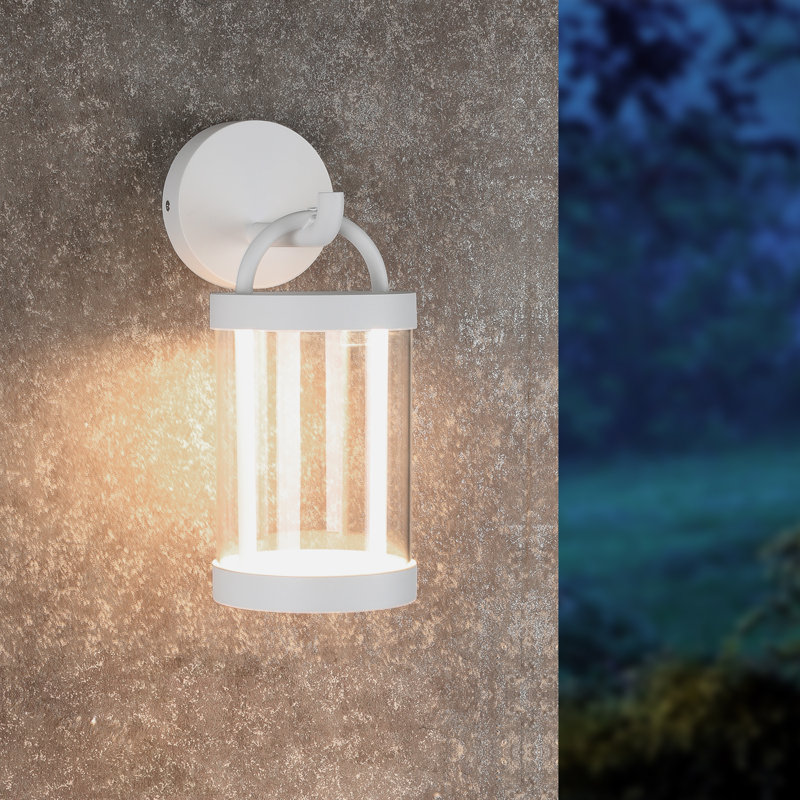 Outdoor Wall Sconce Lantern Exterior IP54 Waterproof LED Wall Light Classic Wall Lamp Round Lighting, White