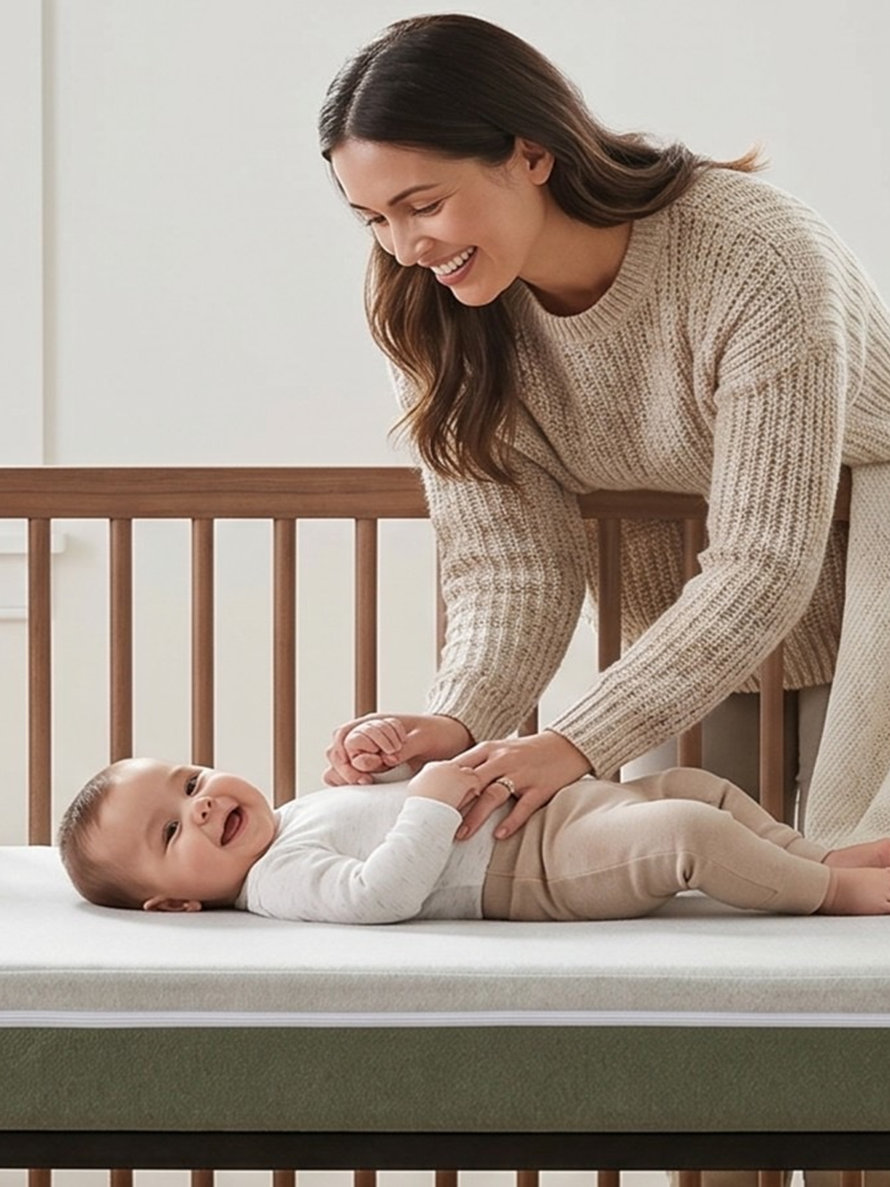 Matelas Evolur avec bébé et maman