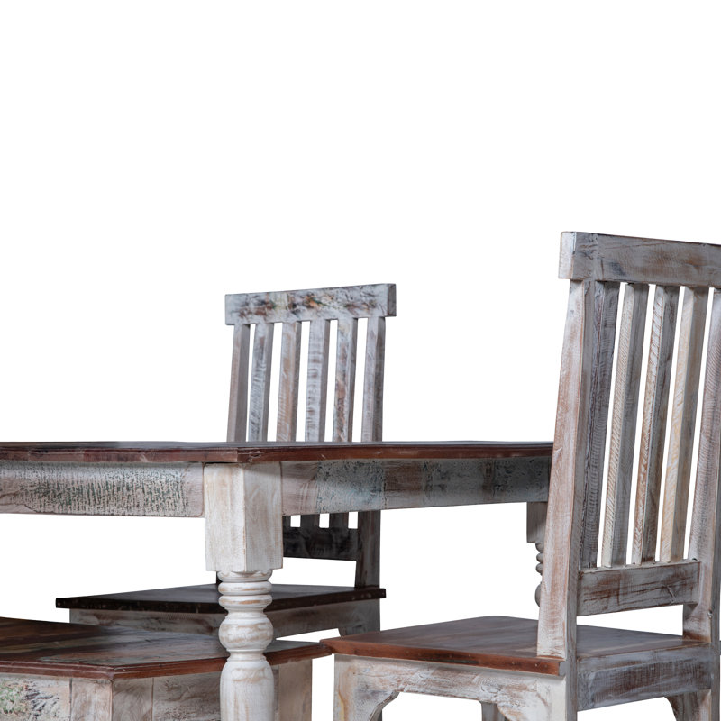 Dorffman Solid Wood Solid Wood Top Four Leg Dining Set, Dark Brown