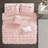 Elegant Blush Bedding Sets, Hypoallergenic Polyester, Ruffled Design For Home