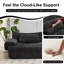 Canapé modulaire en chenille à assise profonde et repose-pieds en rayonne de 108 po Boneless-1404557331