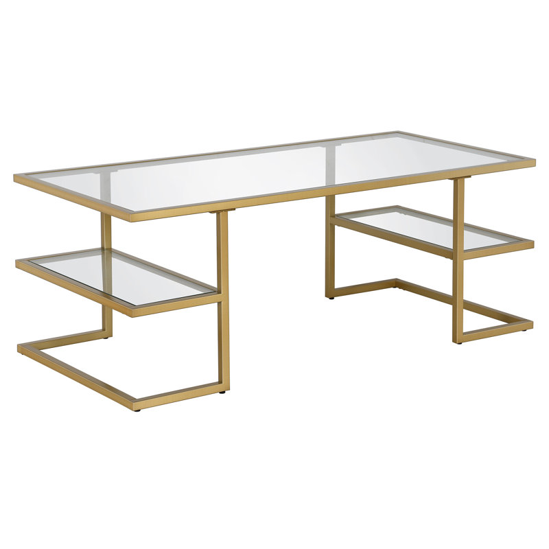 Table basse avec rangement Circe, Or