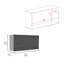 Armoire murale, deux tablettes, porte double-285861656
