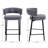 Modern Upholstered Bar Stool with Backrest Armrest-128129016